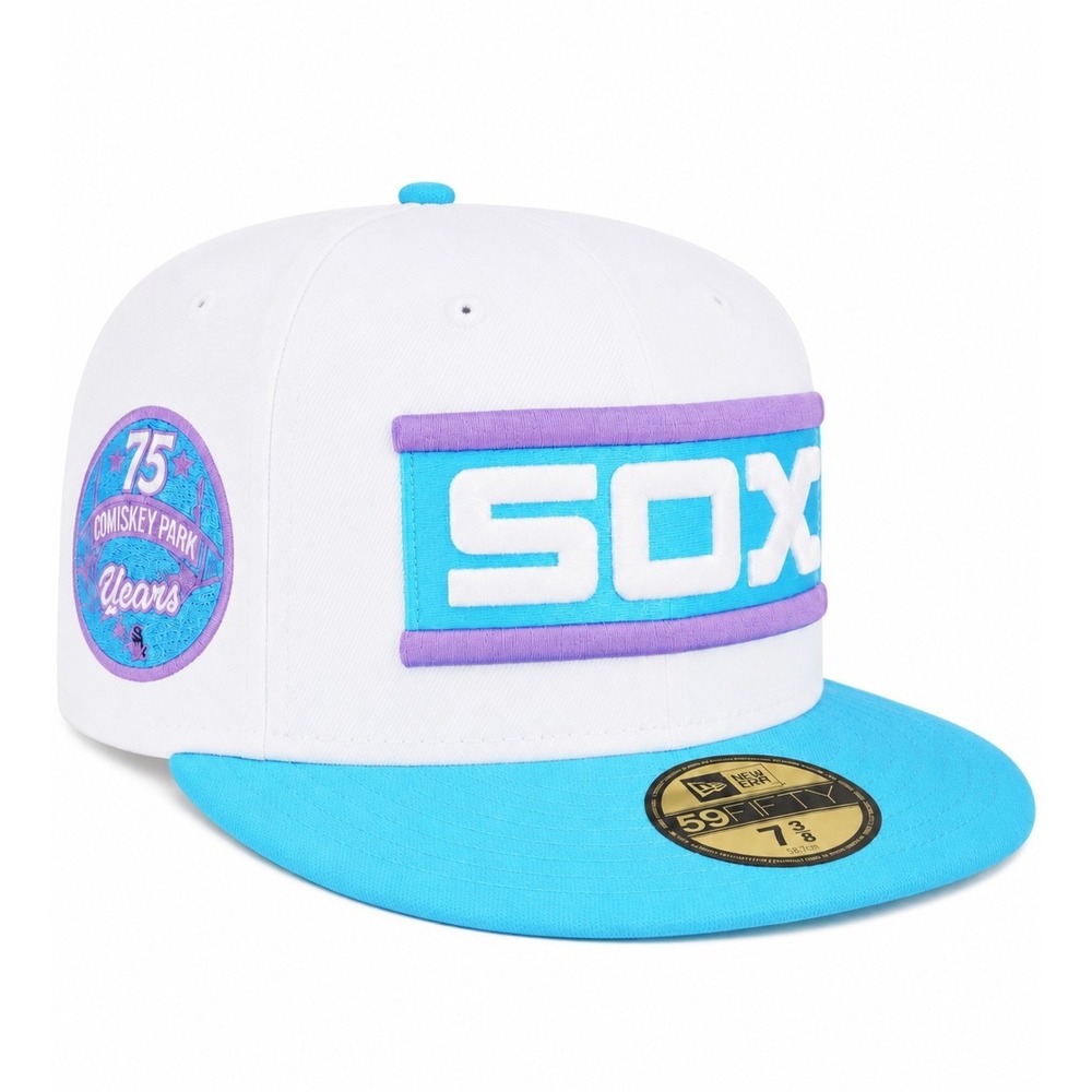 New Era 59FIFTY Chicago White Sox Comiskey Park 75th Anniversary Hat 7 3/8 NWT